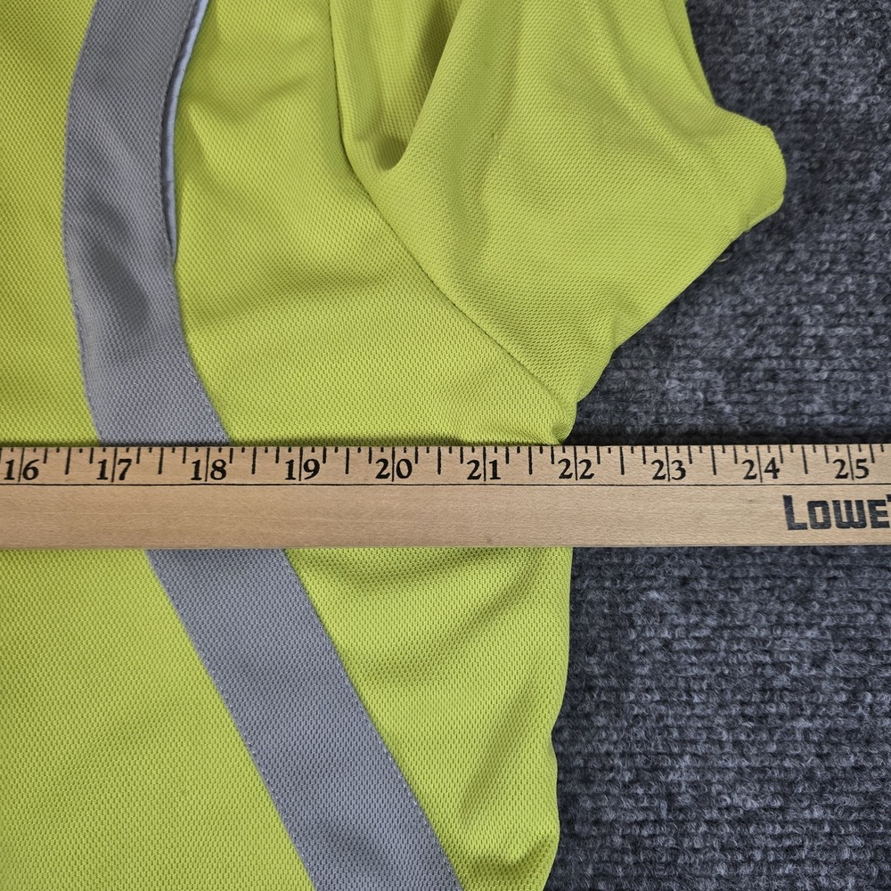 Grand Slam Golf Polo Slim Fit Large L Polo Short Sleeve Shirt Green/Yellow Neon‎ - Picture 5 of 12